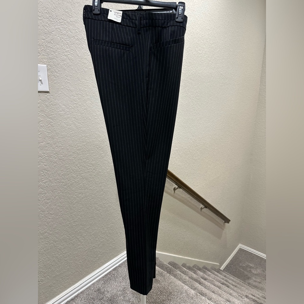 Gloria Vanderbilt Black Pinstripe Trousers